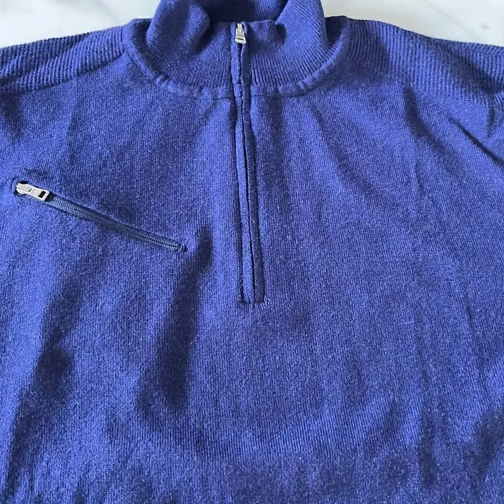 Ping Golf Coolmax Poly/Merino Wool 1/4 Zip Sweater Pullover Sz. M